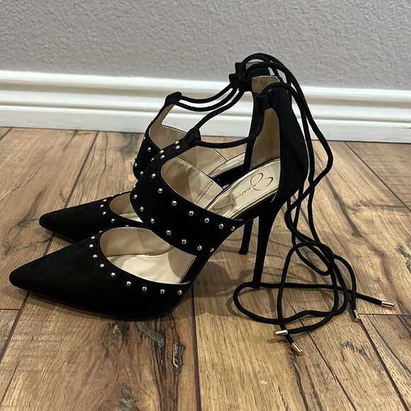 Jessica Simpson Wevire Pump black supreme microsuede heels Size: 9M - Picture 5 of 15